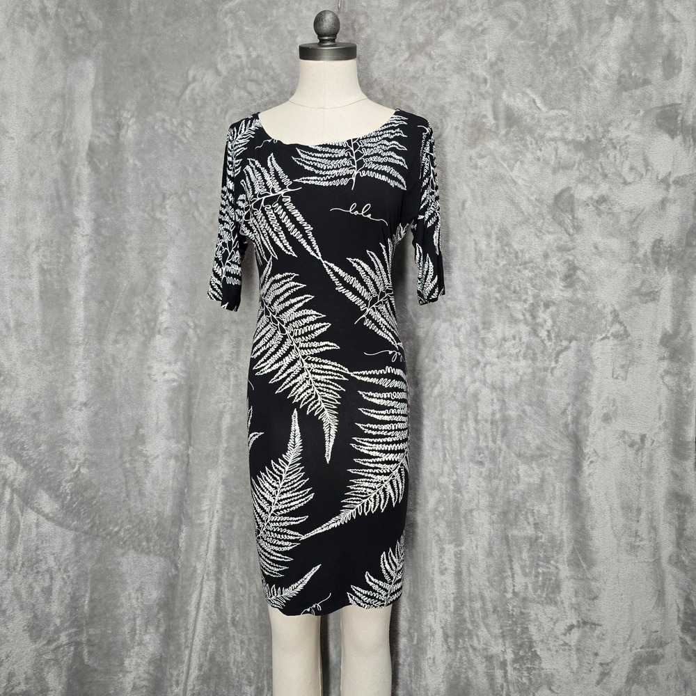 Elegant Black and White Midi Dress